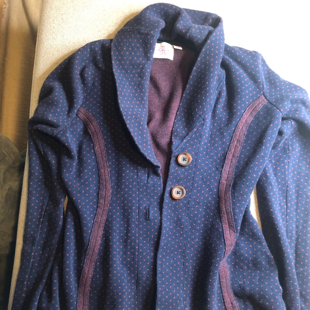 Blue and purple cardigan